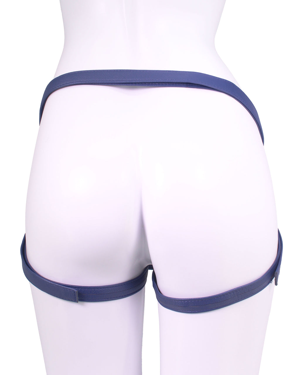 Unicorn Series - Dark Blue and Light Gold PU Leather Strap-on Harness