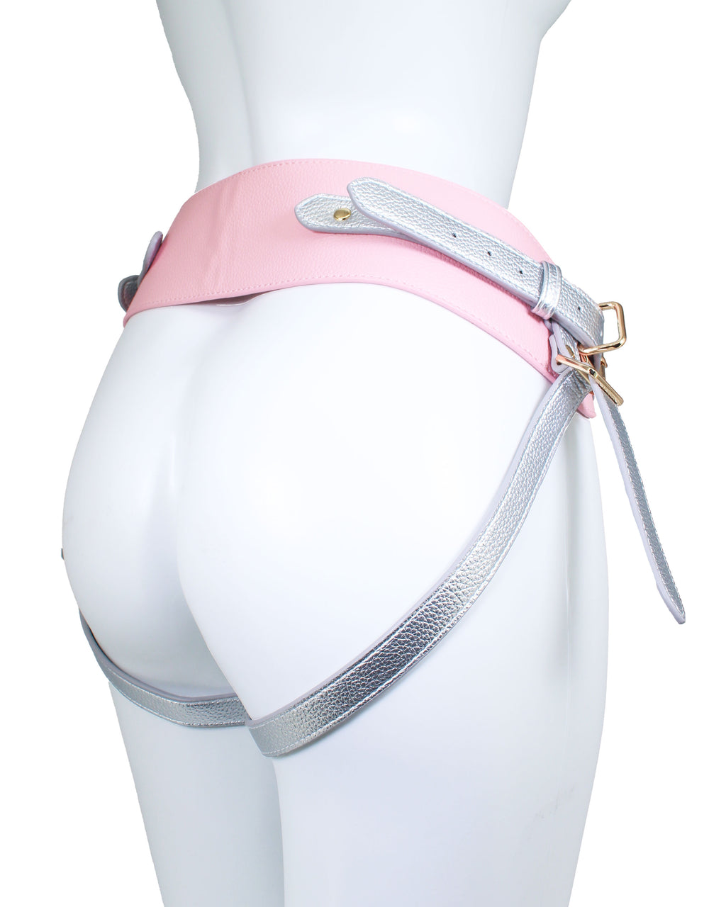 Unicorn Series - Pink and Silver PU Leather Strap-On Harness