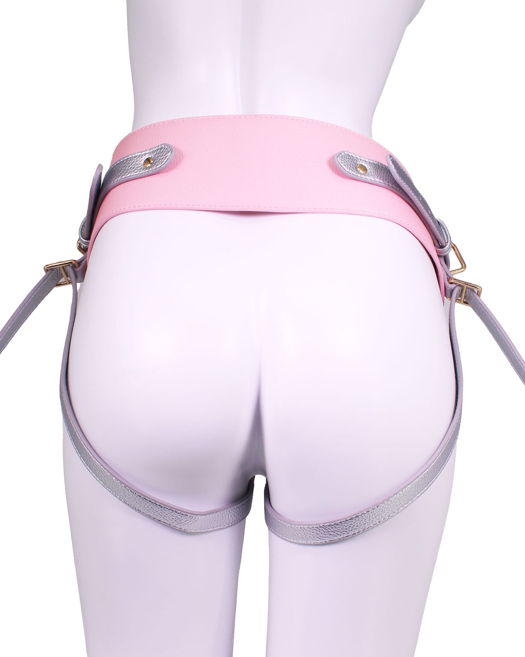 Unicorn Series - Pink and Silver PU Leather Strap-On Harness