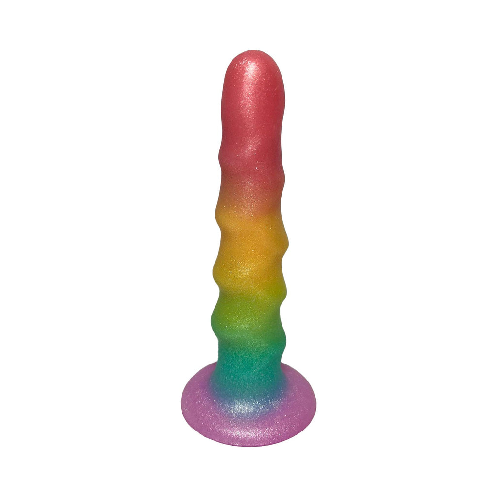 Unicorn Series - Rainbow Paradise Gradient 6.6-inches Silicone Dildo